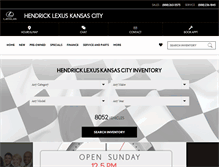 Tablet Screenshot of hendricklexuskansascity.com